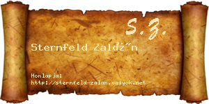 Sternfeld Zalán névjegykártya
